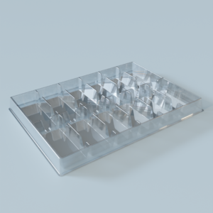 Protective plastic blister packaging for technical parts - Art-100d