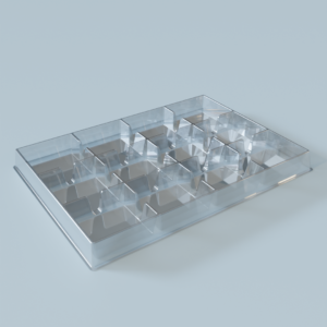 Protective plastic blister packaging for technical parts - Art-113d